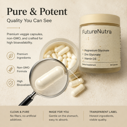 Magnesium glycinate + Zinc glycinate + Vitamin D3 capsules
